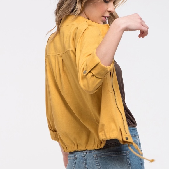 Mustard Yellow Zip up jacket - Picture 4 of 4